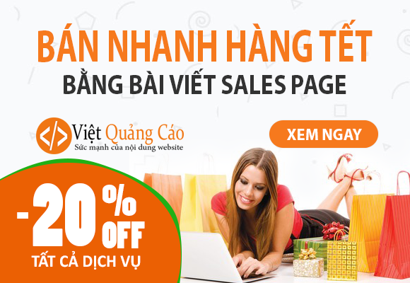 Việt quảng cáo giảm giá sốc